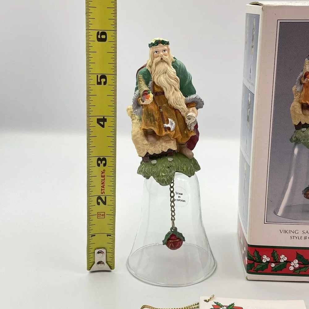 NIB Novelino Christmas Through The Ages Viking Santa Bell‎ Vintage 1992 #CTA401